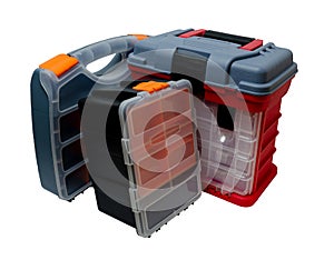 Plastic boxes and containers for storing and carrying tools and various little things