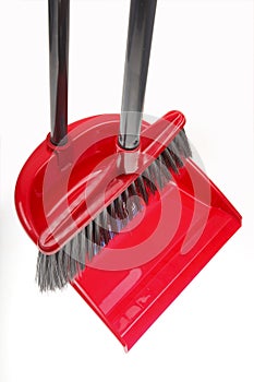 Plastic broom with dustpan