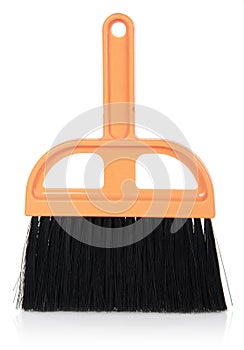 Plastic broom on isolated white background