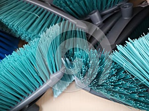 Plastic brooms without rod for sale