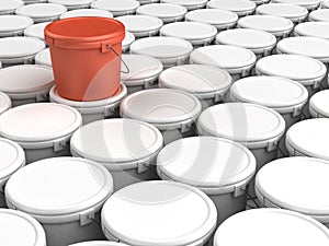 Plastic bucket pacage background