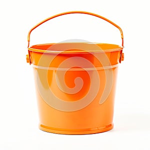 Plastic bucket on a white background