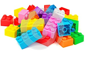 Plastic building colorful blocks