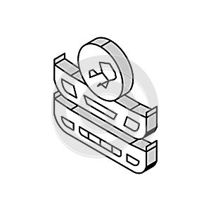 plastic bumper repair isometric icon vector illustration