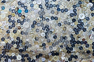 Plastic buttons, Colorful buttons background, Buttons close up, Buttons background