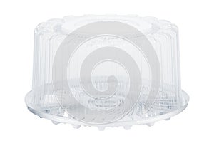 Plastic Cake Storage Container isolated on white