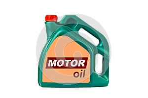 Plastic canister for motor oil photo