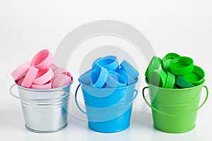 Plastic caps for recycling