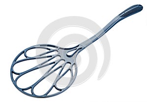 plastic carpet beater on a white background.