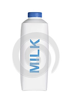 Plastic carton of fresh milk