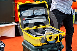 Plastic case with foam inserts inside