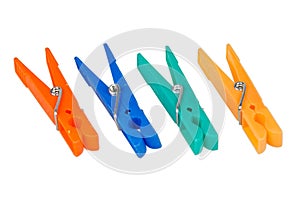 Plastic clothes pegs