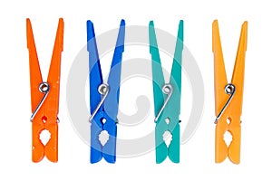 Plastic clothes pegs