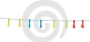 Plastic clothes pegs