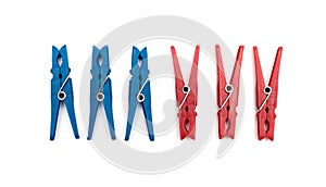 Plastic clothes pegs