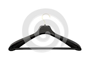 Plastic coat hanger isolated on white