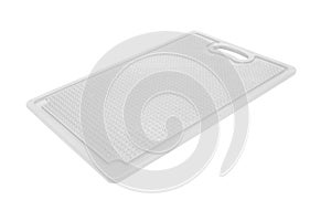 Plastic color chopping board isolated on white