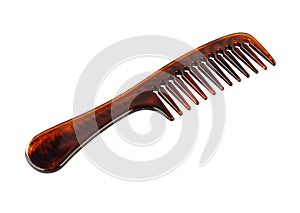 Plastic comb isolated on white background