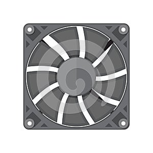 Plastic computer cooler isolated on white