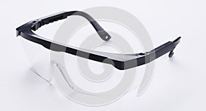 Plastic constructional glasses, Safety Industrial goggles isolated photo