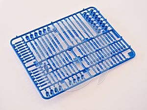 Plastic constructor parts set manufactured using injection molding technique