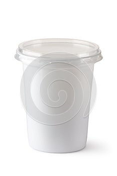 Plastic container for dairy foods