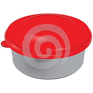 Plastic container for food