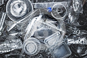 Plastic containers cleaned before recycling