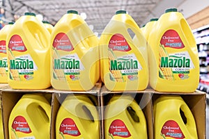 Plastic containers of Mazola Corn Oil