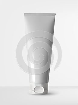 Plastic cosmetic tube , mockup isolated on white background.Realistic 3d.cosmetics, body cream, skin care, gel, lotion