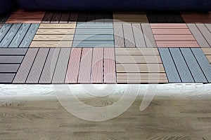 Plastic covering for terraces for balconies of different colors photo