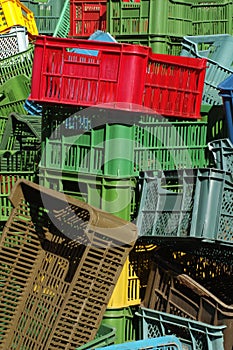 Plastic crates colors