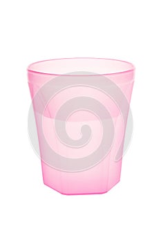 Plastic cup filled with water