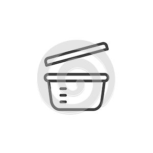 Plastic dinnerware line outline icon