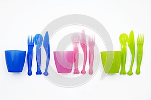Plastic dish ware set