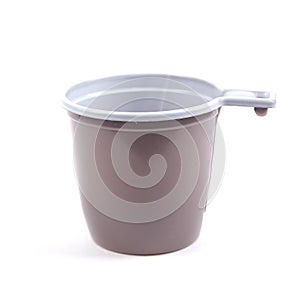 Plastic disposable cups for hot drinks