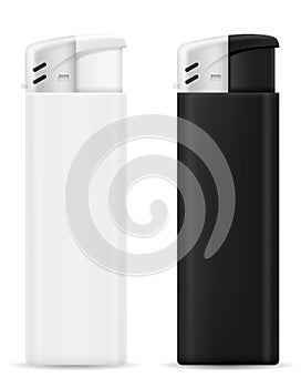 Plastic disposable lighter vector illustration