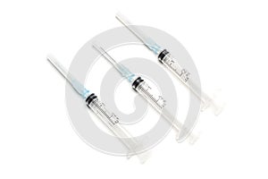 Plastic disposable syringes