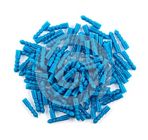 Plastic dowel pin pile isolated