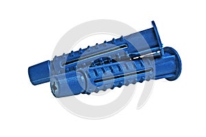 Plastic dowels isolated on white background