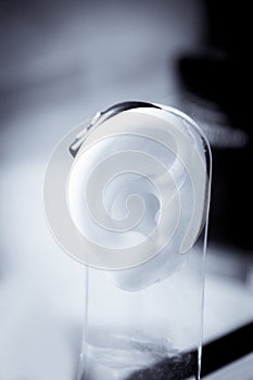 Plastic ear with modern hearing aid