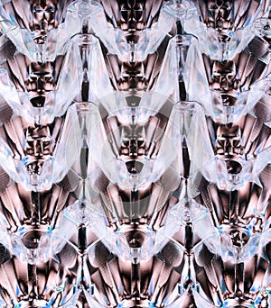 Plastic egg package in polarized light