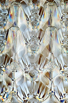 Plastic egg package in polarized light