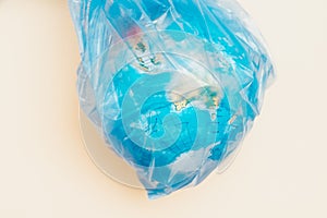 Plastic environmental disaster globe captivity
