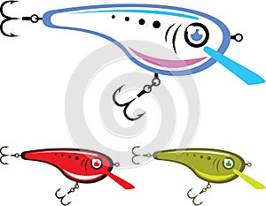 Plastic Fishing Lure Vector Art