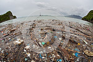 Plastic Floating Garbage in Raja Ampat