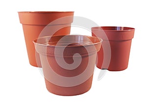 Plastic flower pots