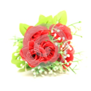 Plastic flowers color bright isolated