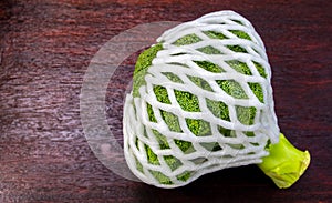 Plastic foam net wrap protect for Broccoli vegetable by plastic
