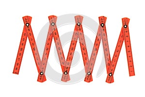 Plastic folding rule.